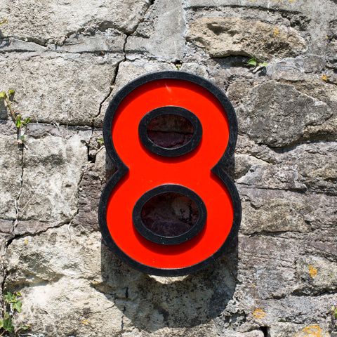 8 - 11 Inch Metal Perspex Cinema Number