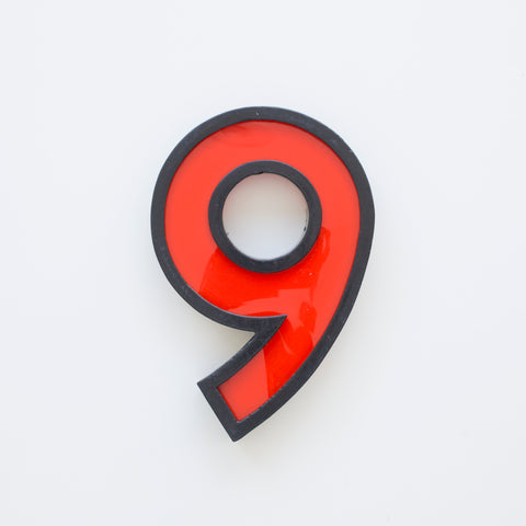 9 - 11 Inch Metal Perspex Cinema Number
