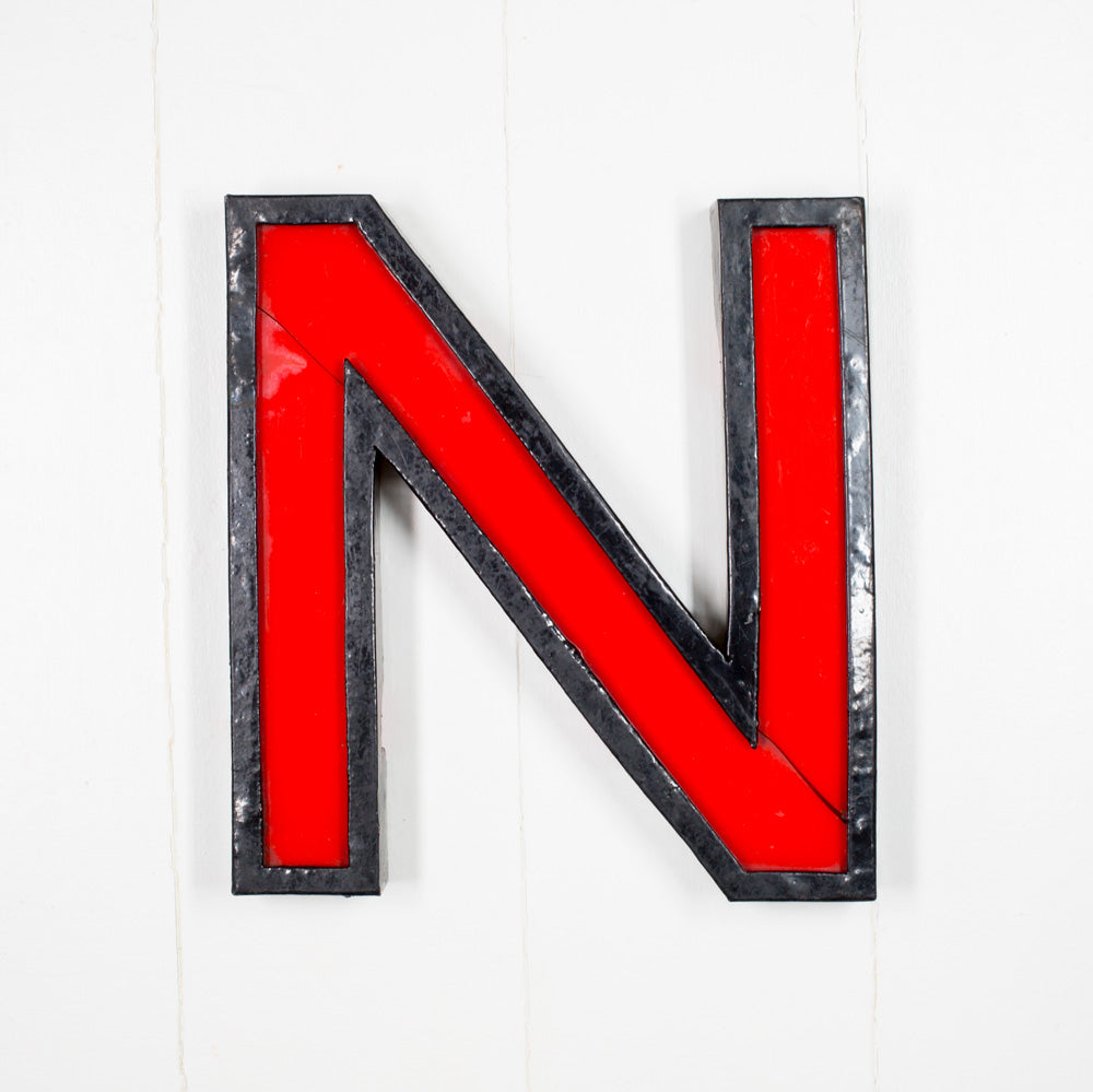 N - 11 Inch Metal Perspex Cinema Letter N - 11 Inch Metal Perspex Cinema Letter