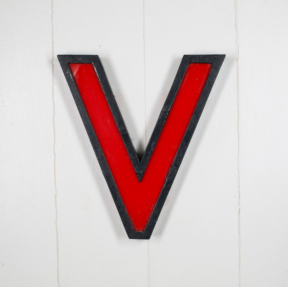 V - 11 Inch Metal Perspex Cinema Letter V - 11 Inch Metal Perspex Cinema Letter