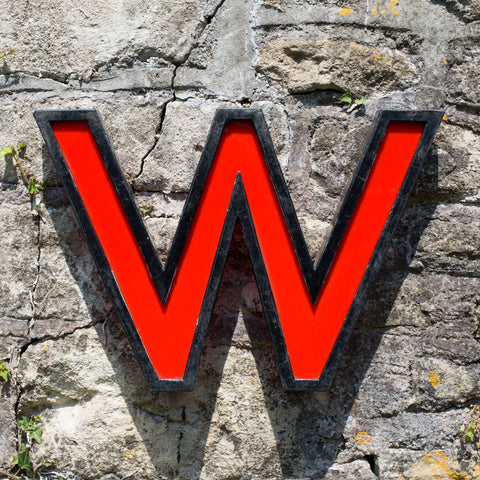 W- 11 Inch Metal Perspex Cinema Letter