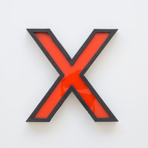 X- 11 Inch Metal Perspex Cinema Letter