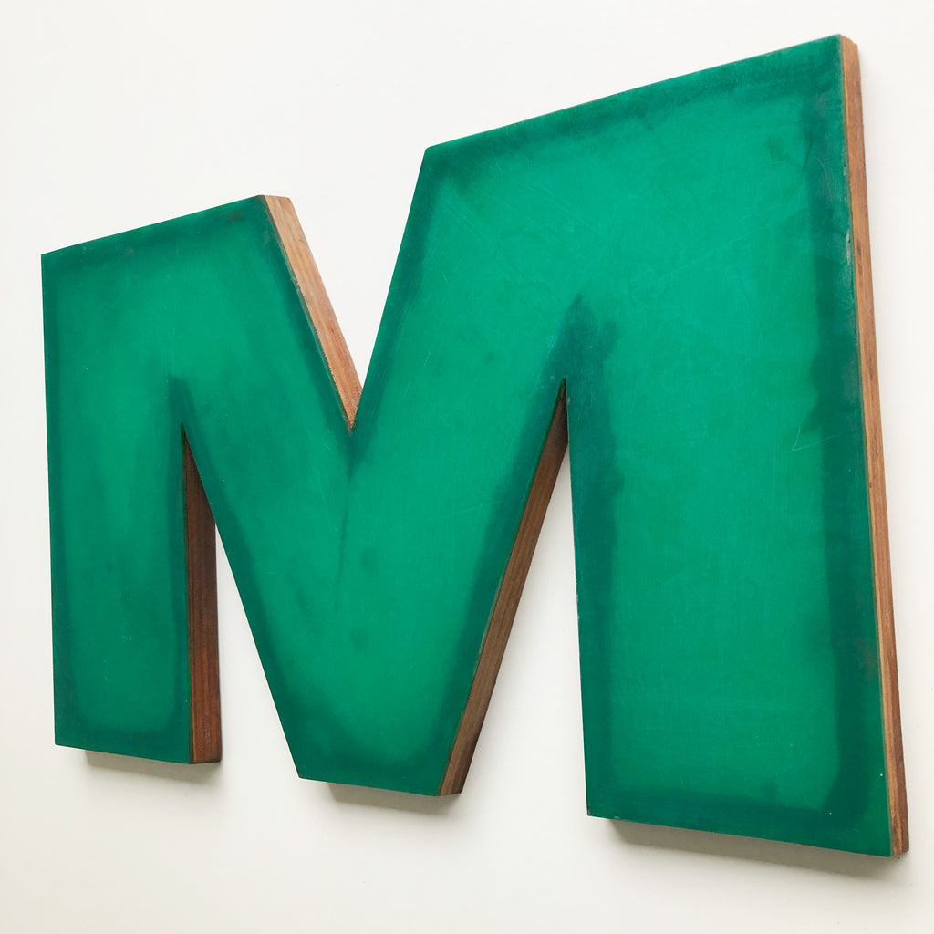M - 12 Inch Letter Ply and Perspex M - 12 Inch Letter Ply and Perspex