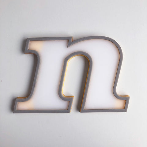 N - Medium Vintage Letter
