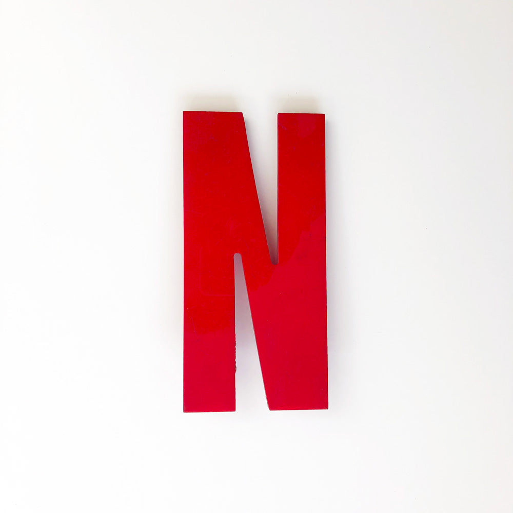 N - Medium Red Cinema Letter Type3 N - Medium Red Cinema Letter Type3