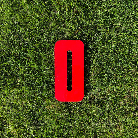 O - Medium Red Cinema Letter Type3