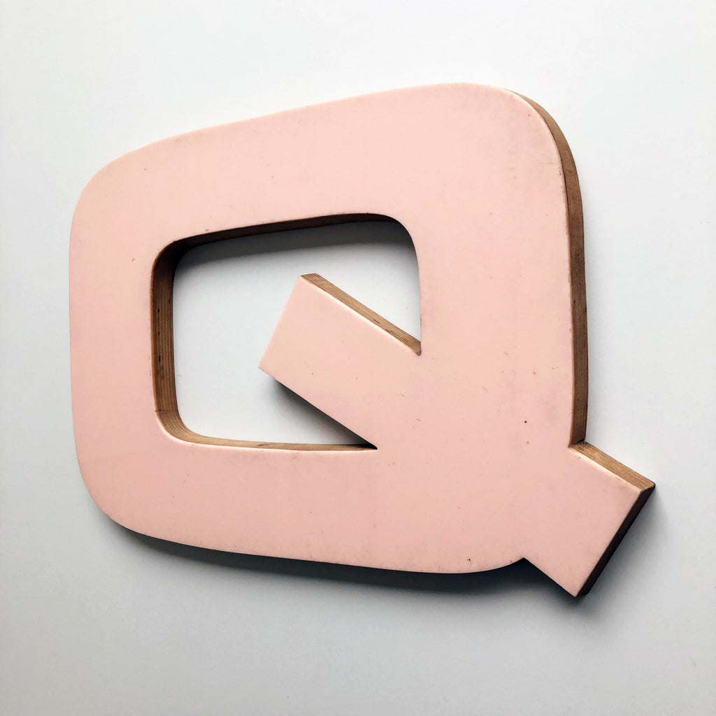 Q - 12 Inch Letter Ply and Perspex Q - 12 Inch Letter Ply and Perspex