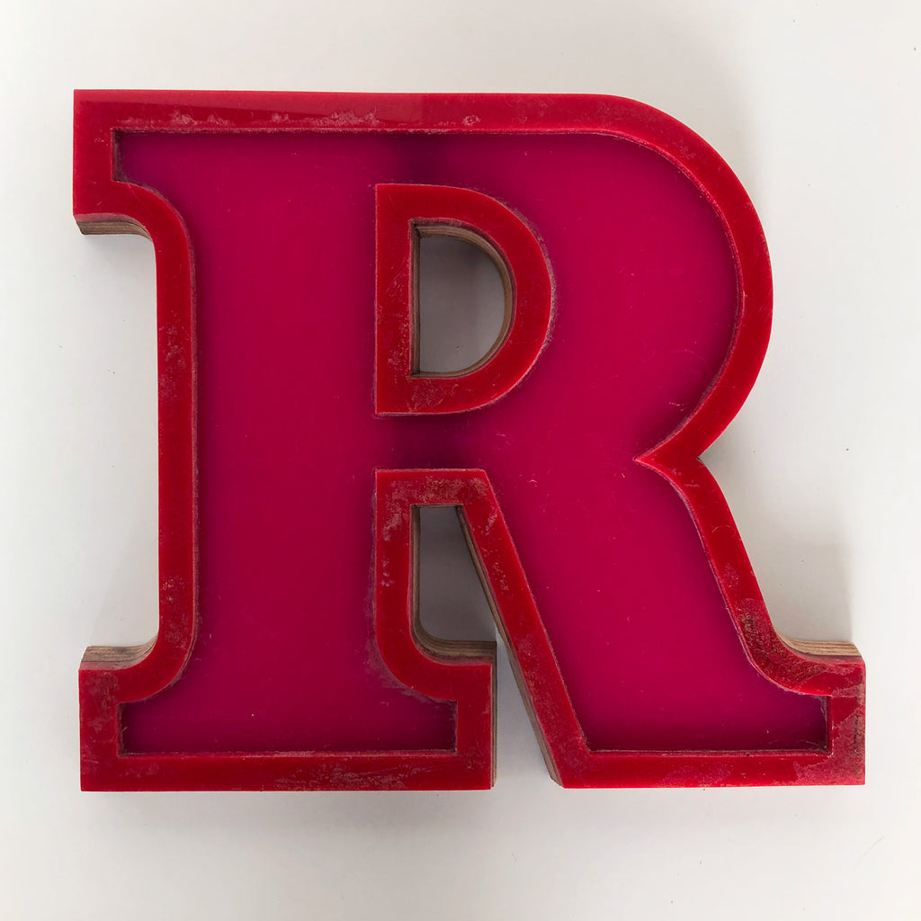 R - Medium Factory Shop Letter Ply Wood & Perspex R - Medium Factory Shop Letter Ply Wood & Perspex
