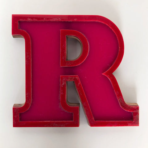 R - Medium Factory Shop Letter Ply Wood & Perspex