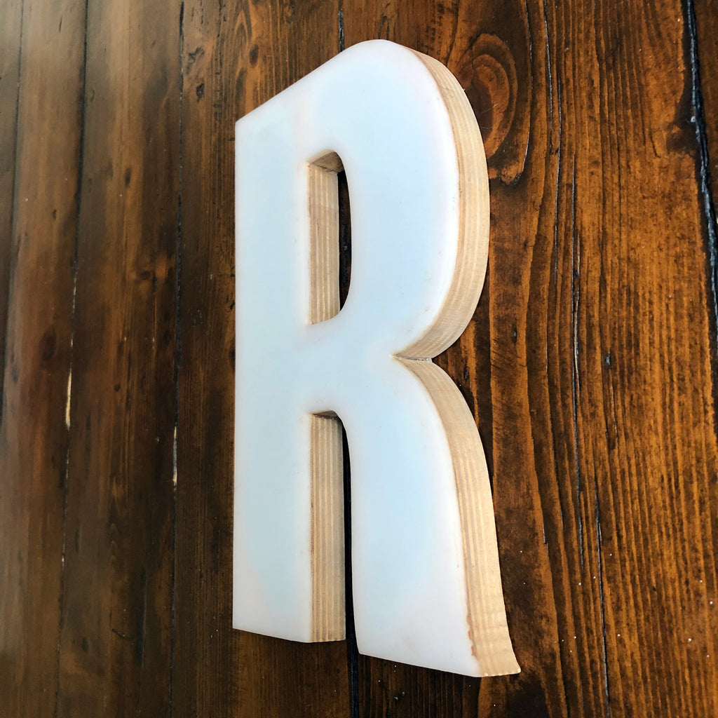 R - Medium Factory Shop Letter Ply Wood & Perspex R - Medium Factory Shop Letter Ply Wood & Perspex