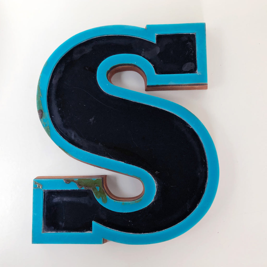 S - Medium Factory Shop Letter Ply Wood & Perspex S - Medium Factory Shop Letter Ply Wood & Perspex