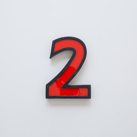 2 - 8 Inch Metal Perspex Cinema Number