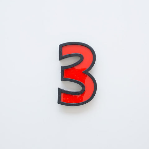 3 - 8 Inch Metal Perspex Cinema Number