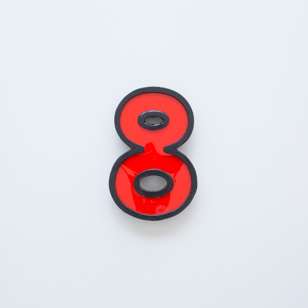 8 - 8 Inch Metal Perspex Cinema Number 8 - 8 Inch Metal Perspex Cinema Number