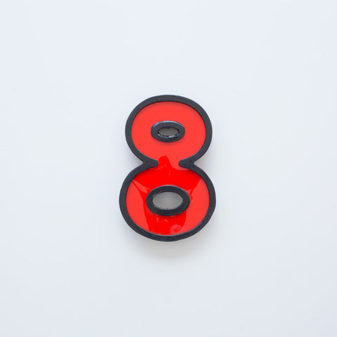 8 - 8 Inch Metal Perspex Cinema Number