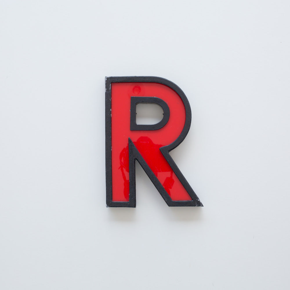 R - 8 Inch Metal Perspex Cinema Letter R - 8 Inch Metal Perspex Cinema Letter