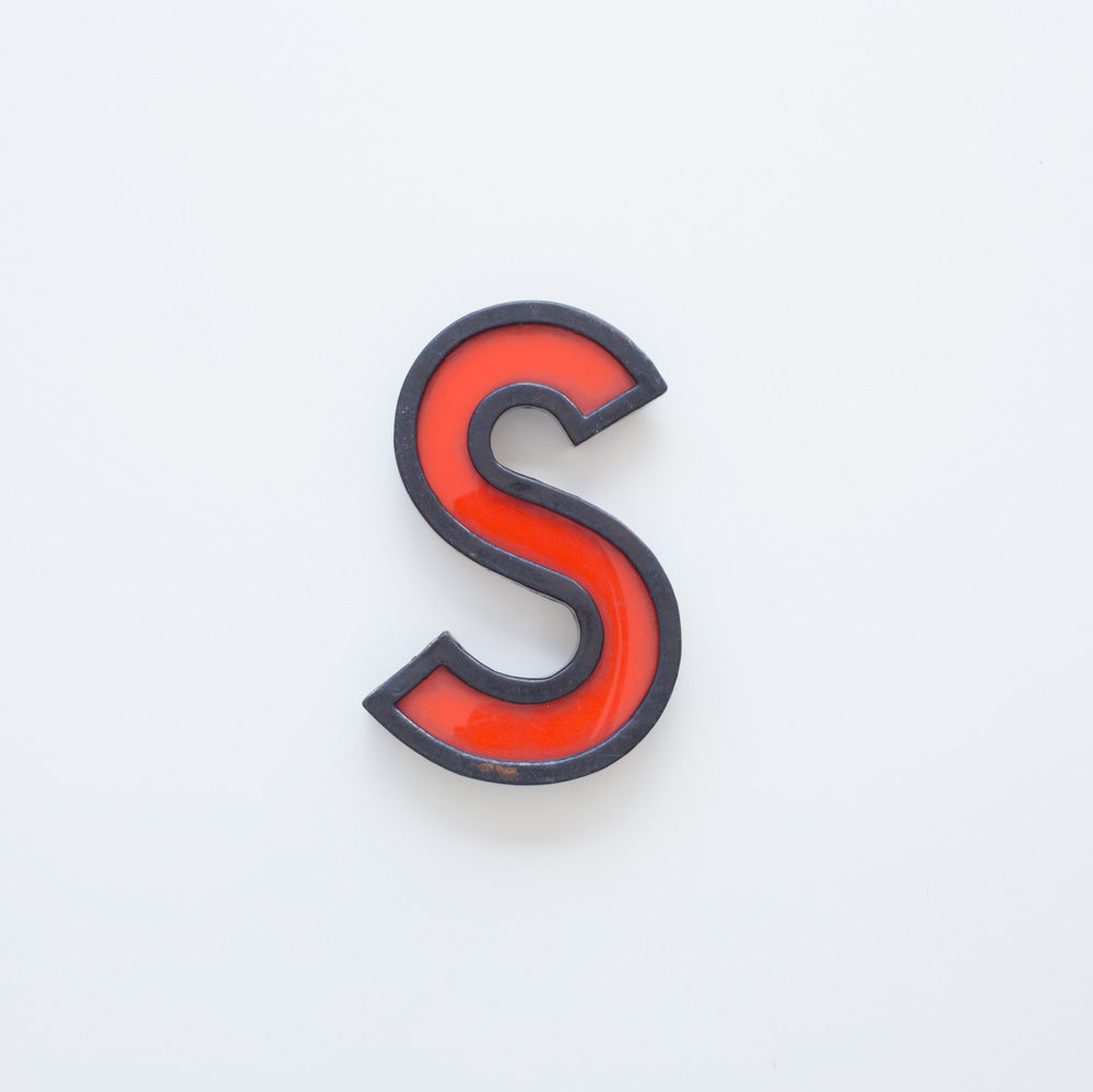 S - 8 Inch Metal Perspex Cinema Letter S - 8 Inch Metal Perspex Cinema Letter