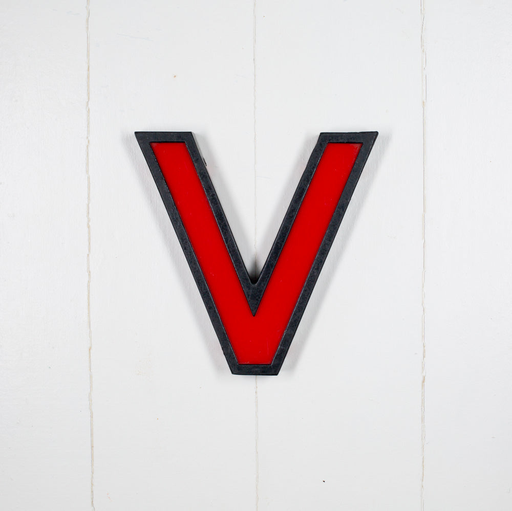 V - 8 Inch Metal Perspex Cinema Letter V - 8 Inch Metal Perspex Cinema Letter