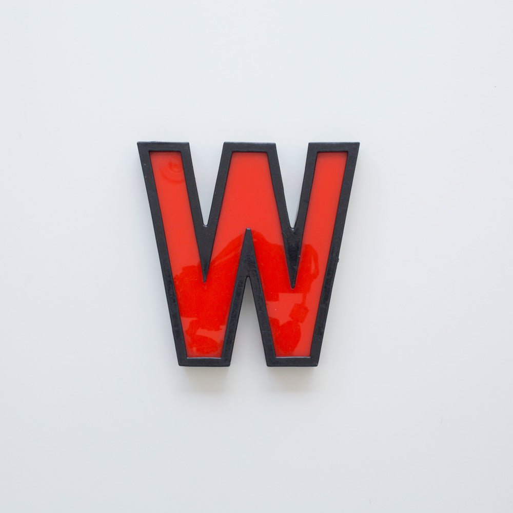 W - 8 Inch Metal Perspex Cinema Letter W - 8 Inch Metal Perspex Cinema Letter