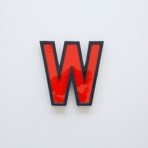 W - 8 Inch Metal Perspex Cinema Letter