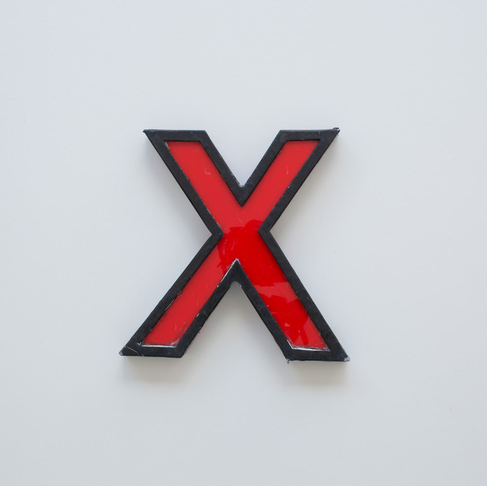 X - 8 Inch Metal Perspex Cinema Letter X - 8 Inch Metal Perspex Cinema Letter