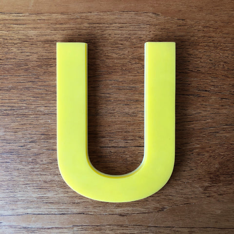 U - 7.5 Inch Perspex Letter