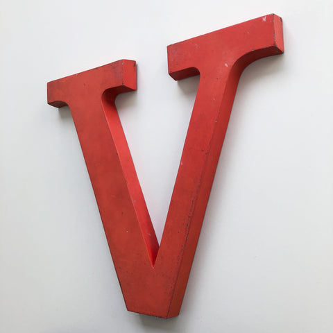 V - 12 Inch Letter Metal