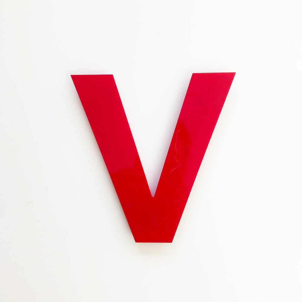 V - Medium Red Cinema Letter Type2 V - Medium Red Cinema Letter Type2