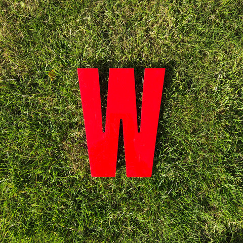 W - Medium Red Cinema Letter Type3
