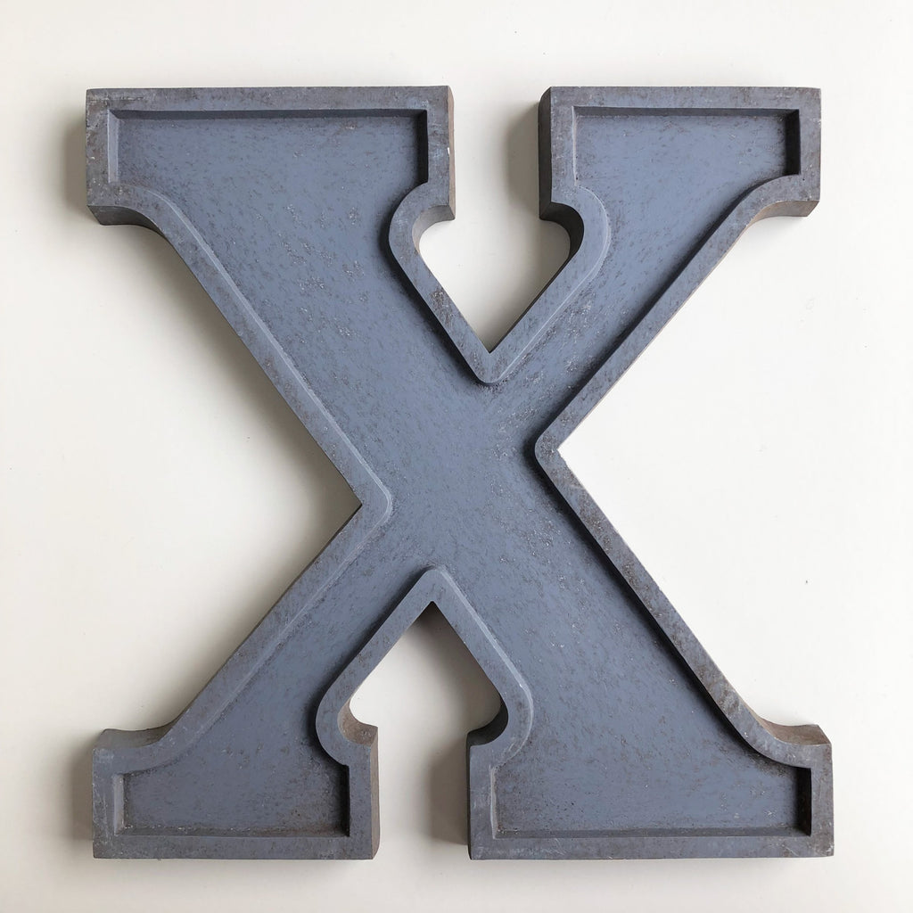 X - 12 Inch Silver Letter Metal X - 12 Inch Silver Letter Metal