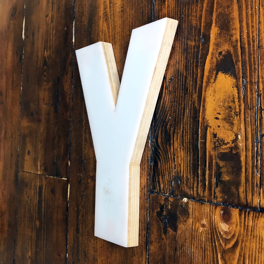 Y - Medium Factory Shop Letter Ply Wood & Perspex Y - Medium Factory Shop Letter Ply Wood & Perspex