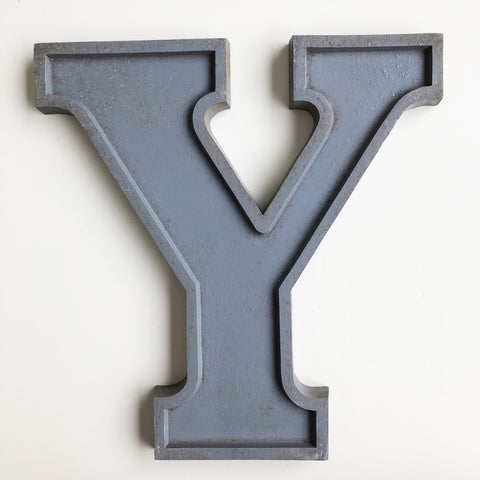 Y- 12 Inch Silver Letter Metal
