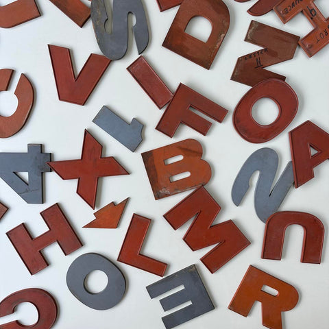 V - 9 Inch Wooden Factory Shop Letter