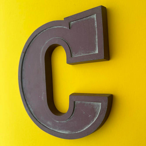 C - 9 Inch Red Metal Letter
