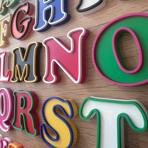 Retro Styled Letter Keyrings