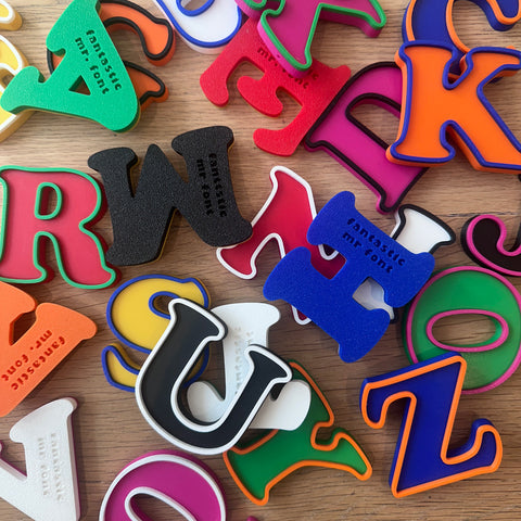 Retro Styled Letter Keyrings