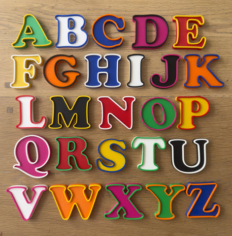 Retro Styled Letter Keyrings