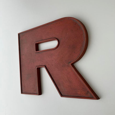 R - 9 Inch Wooden Factory Shop Letter