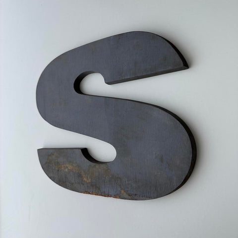 S - 9 Inch Wooden Factory Shop Letter