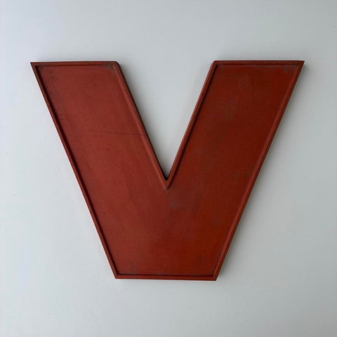 V - 9 Inch Wooden Factory Shop Letter