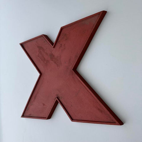 X - 9 Inch Wooden Factory Shop Letter