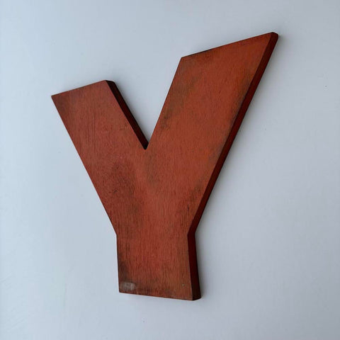 Y - 9 Inch Wooden Factory Shop Letter