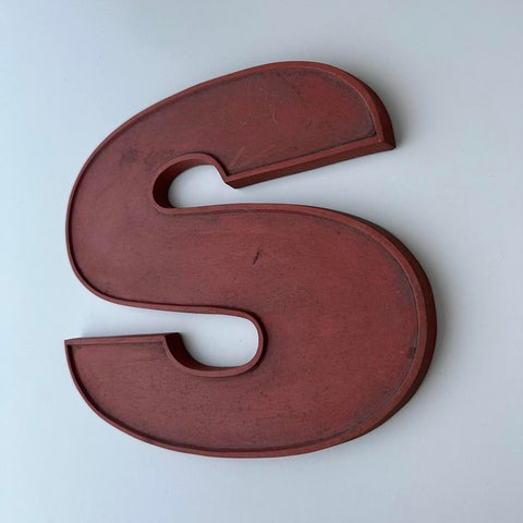S - 9 Inch Wooden Factory Shop Letter
