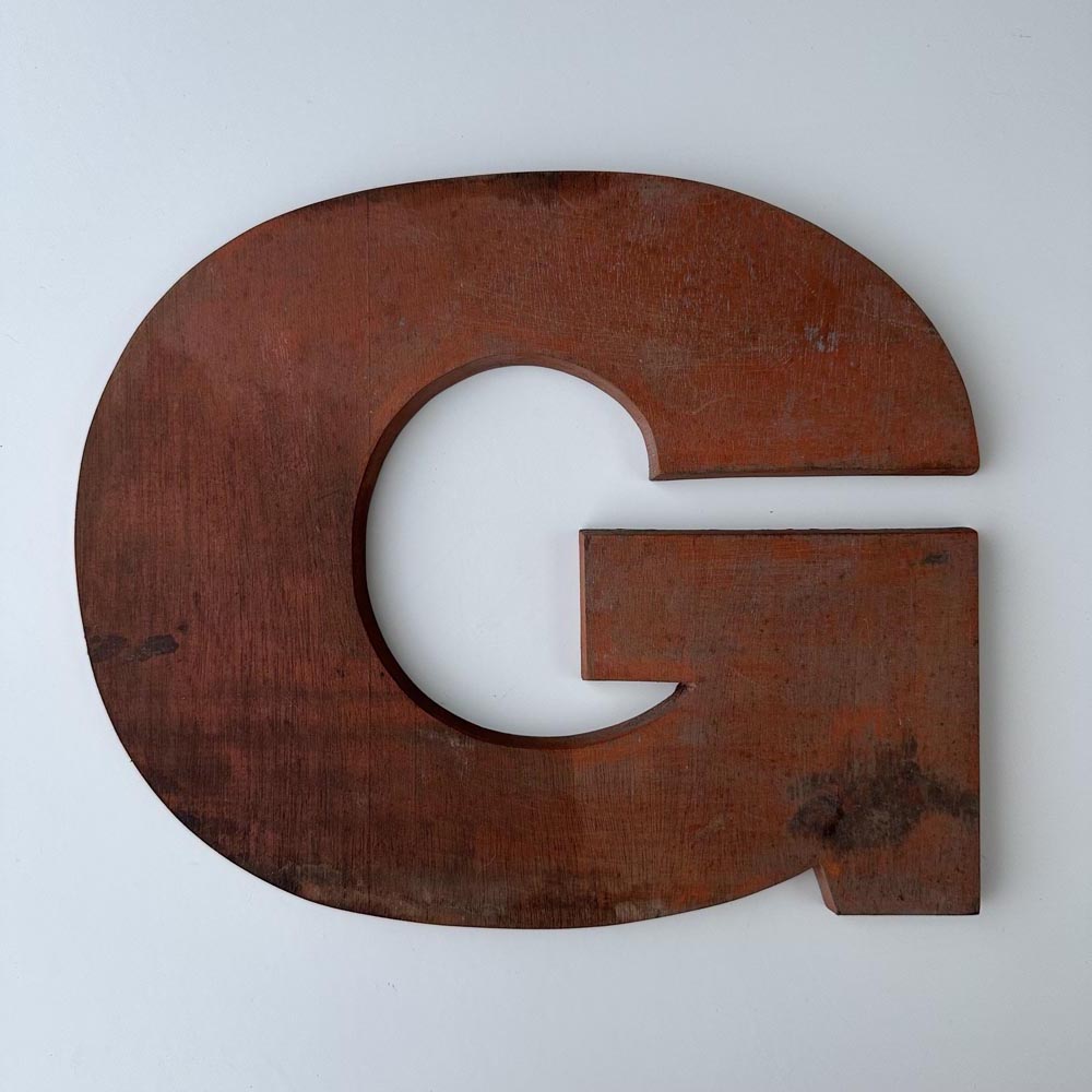 G - 9 Inch Wooden Factory Shop Letter