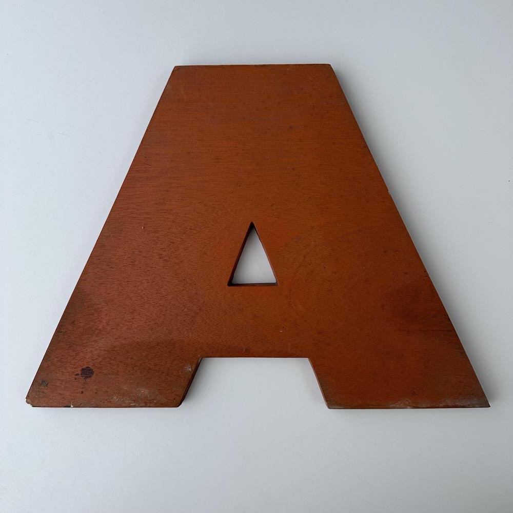 A - 9 Inch Wooden Factory Shop Letter