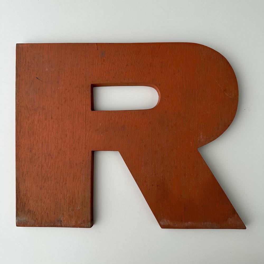 R - 9 Inch Wooden Factory Shop Letter