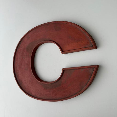 C - 9 Inch Wooden Factory Shop Letter
