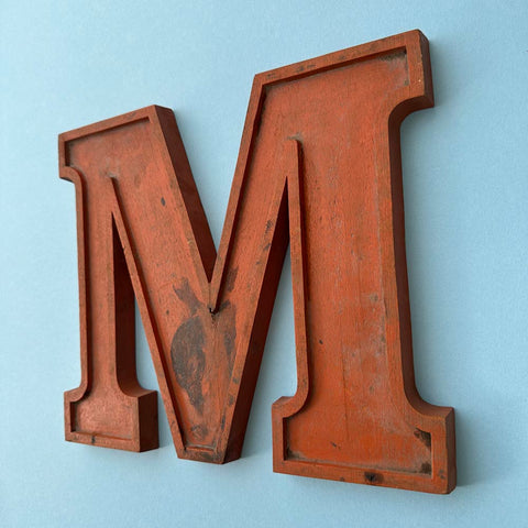 M - 10 Inch Wooden Factory Shop Letter