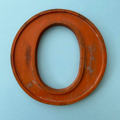 O - 10 Inch Wooden Factory Shop Letter
