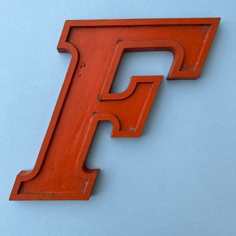 F - 10 Inch Wooden Factory Shop Letter